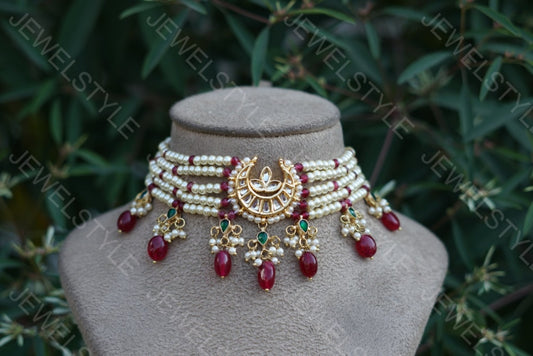 Kundan choker (4-2845)(N) - JEWELSTYLE