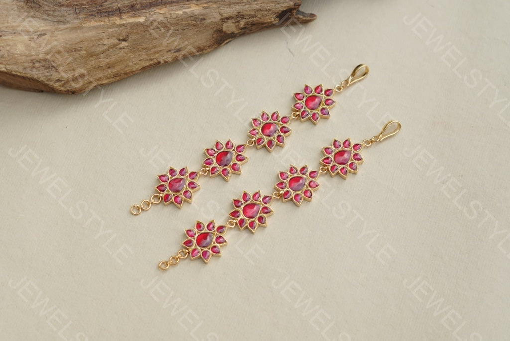Kundan Ear Chain (9-26)(PREORDER) - JEWELSTYLE