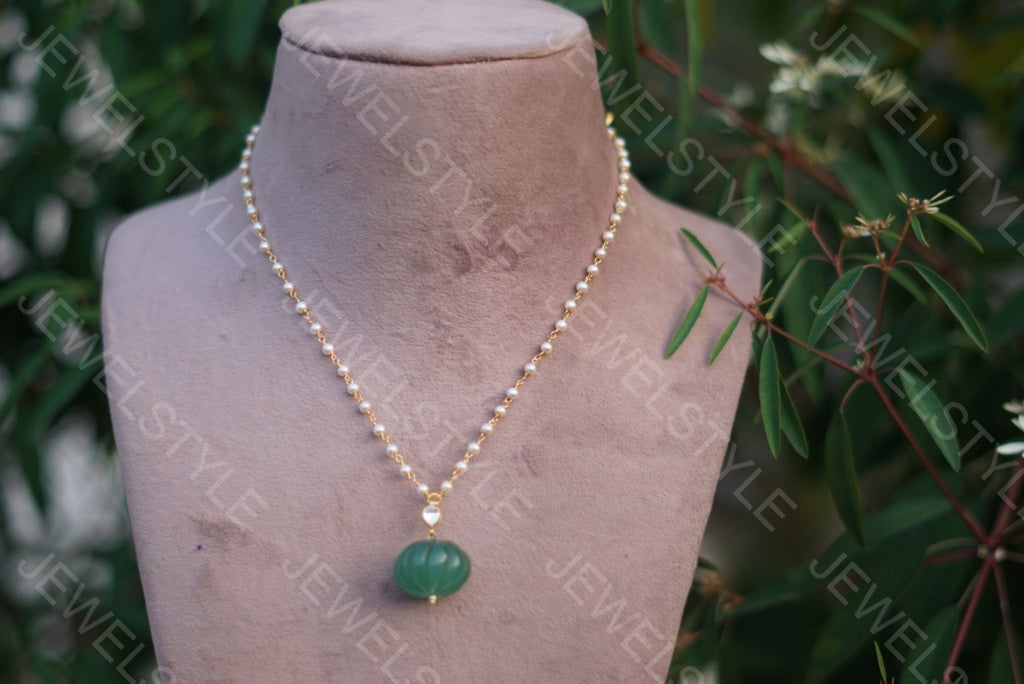 Fluorite watermelon Beads chain (4-2948) - JEWELSTYLE