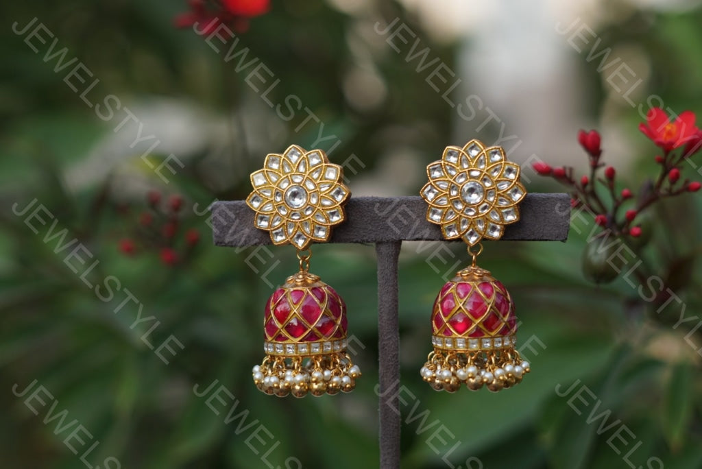 Kundan Jhumki (1-1487)(PREORDER) - JEWELSTYLE