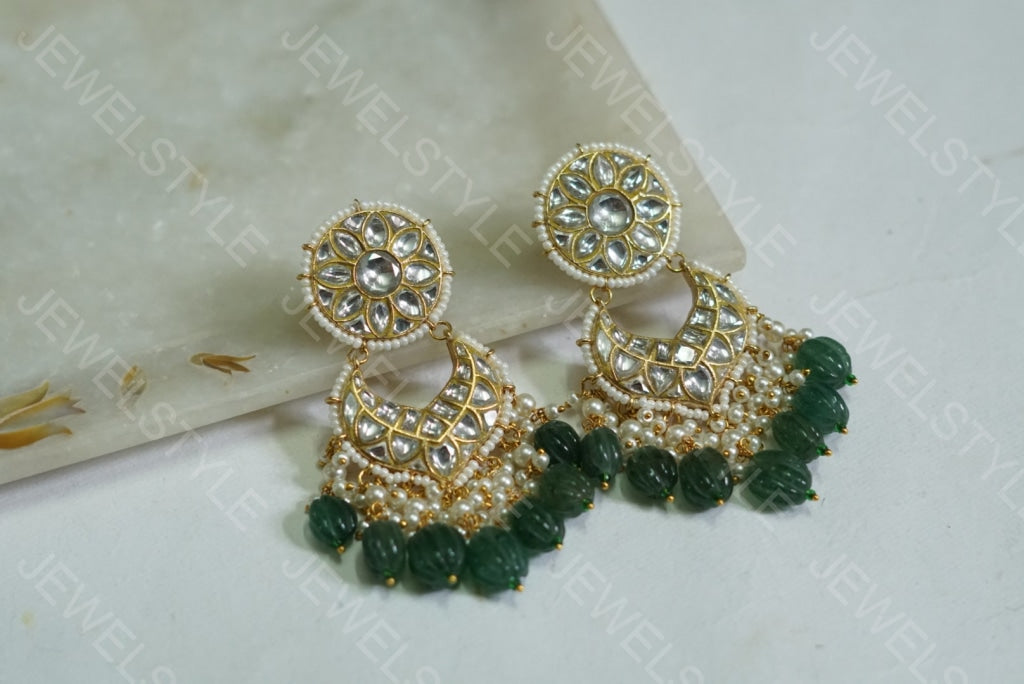 Small Kundan Chandbali (1-1292)(Preorder)