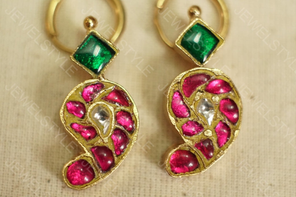 Mango Kundan earrings (1-948)(PREORDER) - JEWELSTYLE
