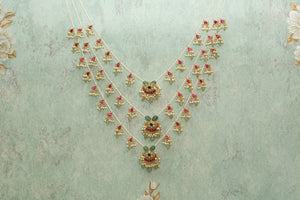 3 line Kundan Ranihaar necklace (4-5265)(R)(PREORDER)