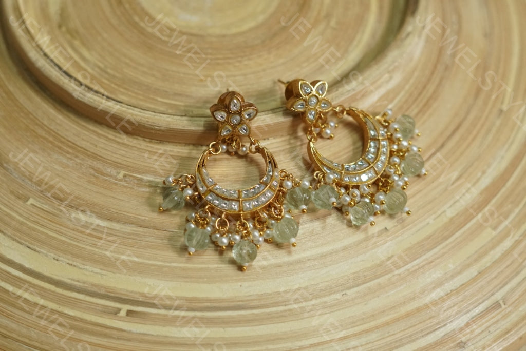 Kundan Earring (1-1695)(PREORDER) - JEWELSTYLE