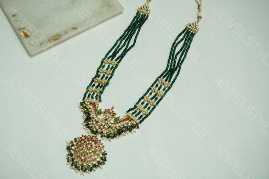 Kundan long Pendant Necklace (4-2253)(PREORDER) - JEWELSTYLE