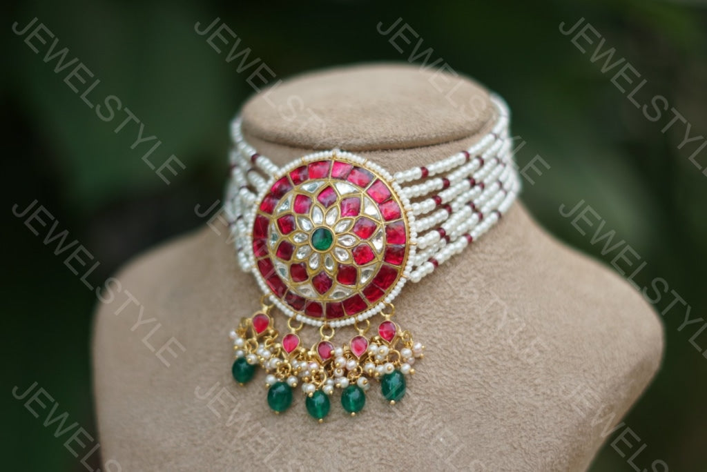 Kundan choker(Preorder) 4-368 - JEWELSTYLE
