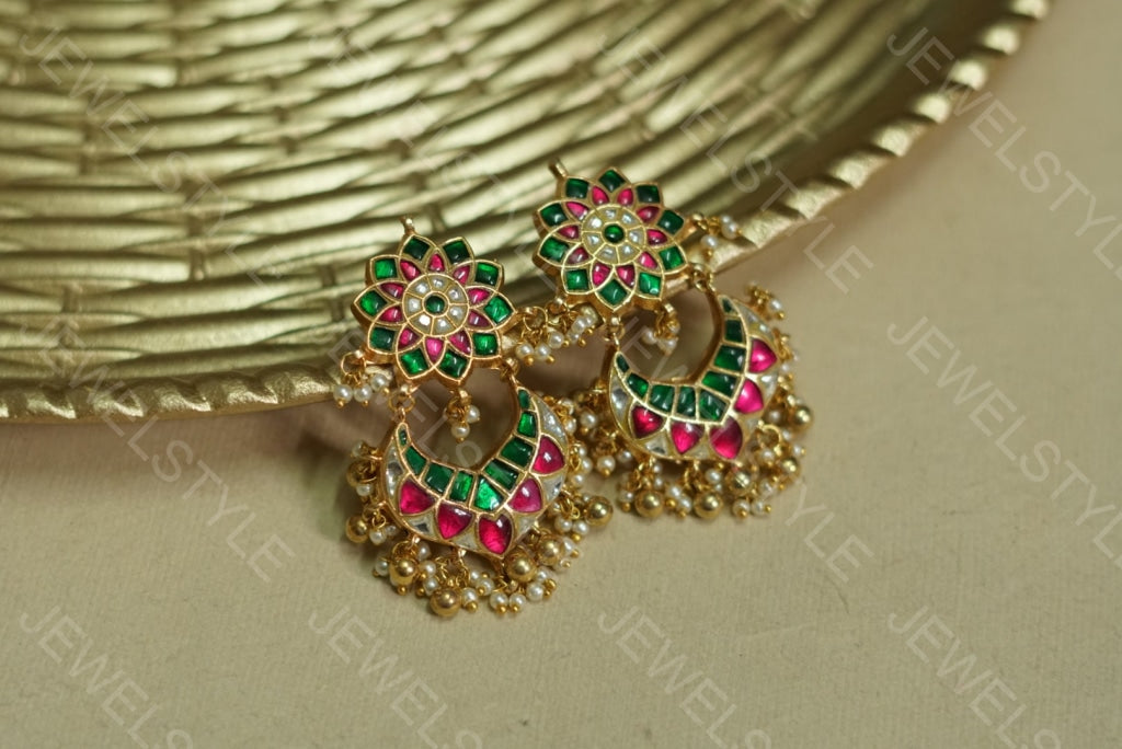 Kundan  Earrings(1-1466)(PREORDER)