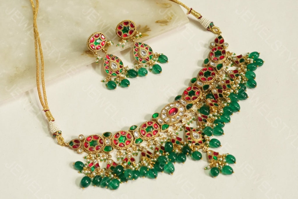 Kundan Choker set (Preorder)( 4-1132) - JEWELSTYLE