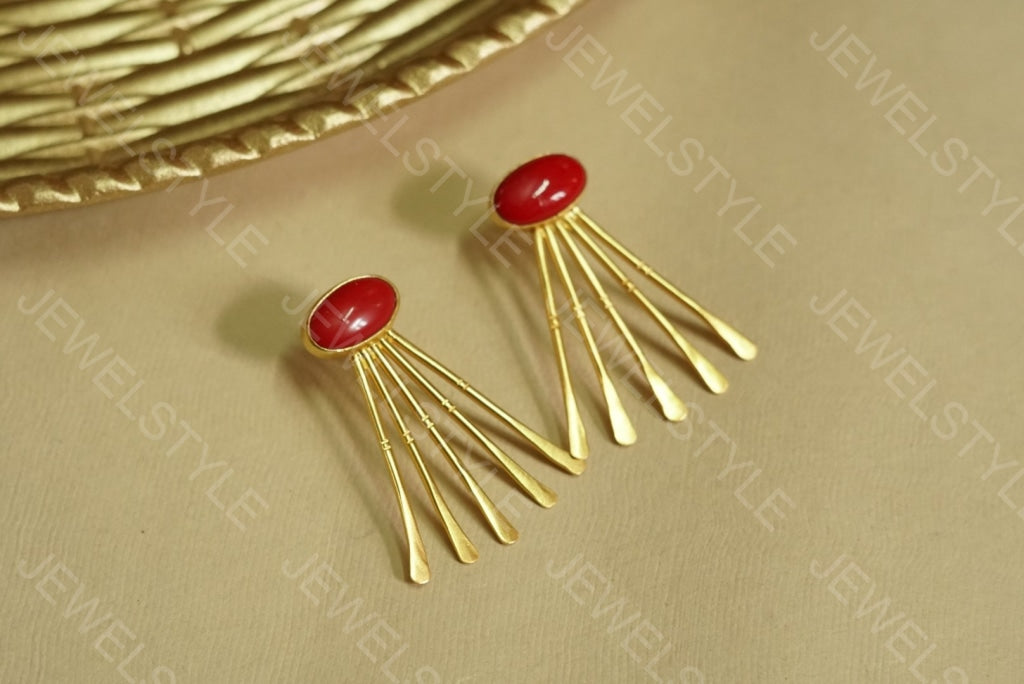 Stone earrings (1-1040)(ON SALE) - JEWELSTYLE