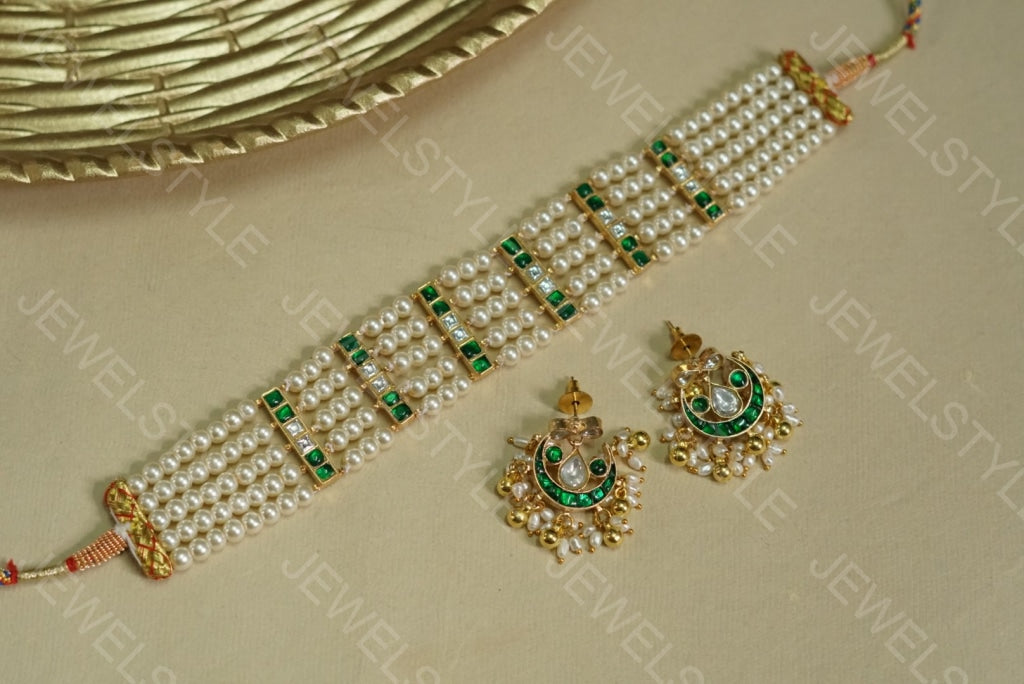 Kundan Choker set (4-1669)(Preorder) - JEWELSTYLE