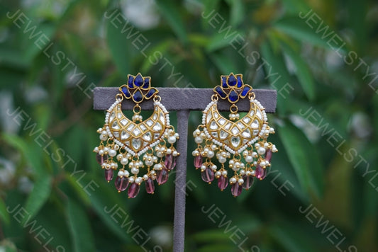 Kundan Earrings (1-1578) (PREORDER) - JEWELSTYLE