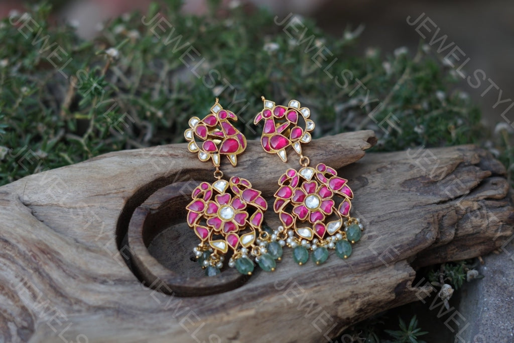 Kundan Earrings (1-1501)(PREORDER) - JEWELSTYLE