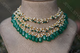 Green Beads Necklace (4-2984)(N)