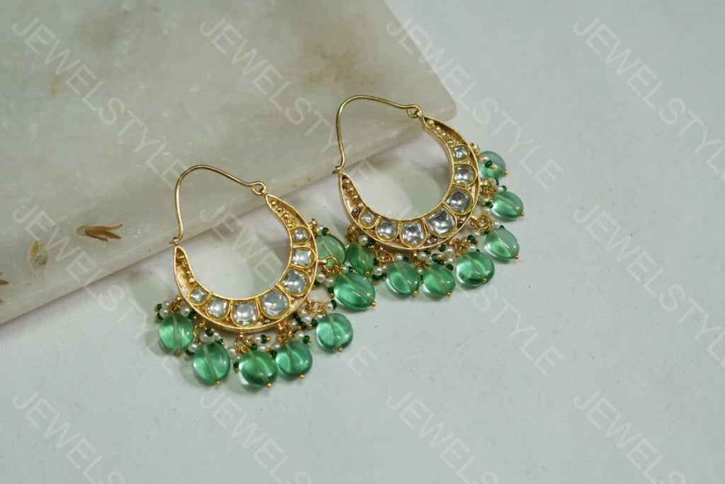 Kundan Earrings(PREORDER) 1-1159 - JEWELSTYLE
