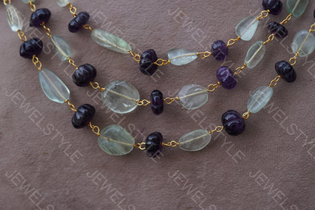 Amethyst beads Necklace (4-4641)(OFFER PIECE)(N)