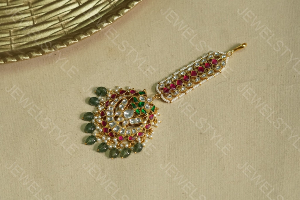 Big Kundan Maangtika (5-770)(PREORDER) - JEWELSTYLE