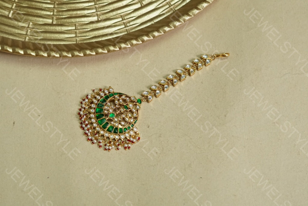 Big Kundan Maangtika (5-692)(PREORDER) - JEWELSTYLE