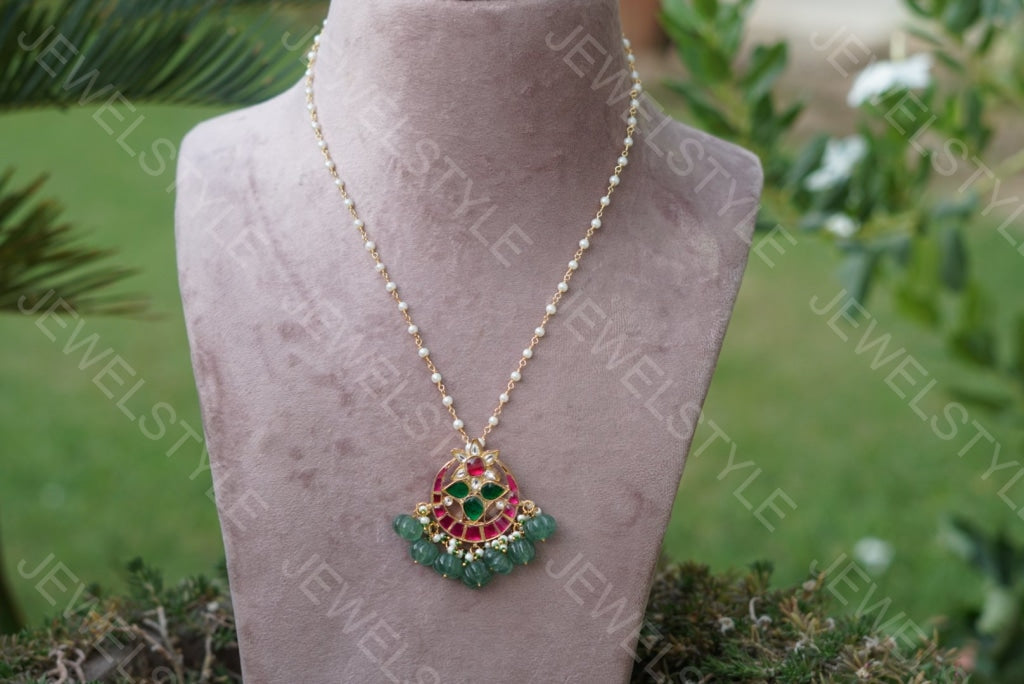 Kundan Pendant(4-1673)(Preorder) - JEWELSTYLE