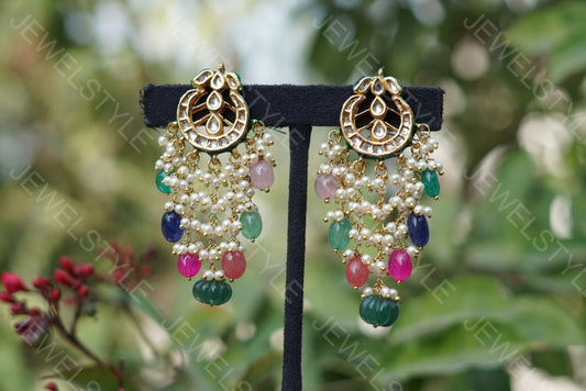 Kundan Earrings (1-1556) - JEWELSTYLE