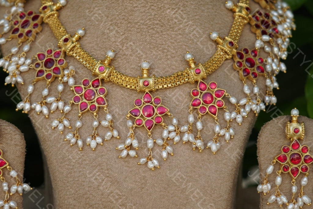 Kundan Necklace set - JEWELSTYLE
