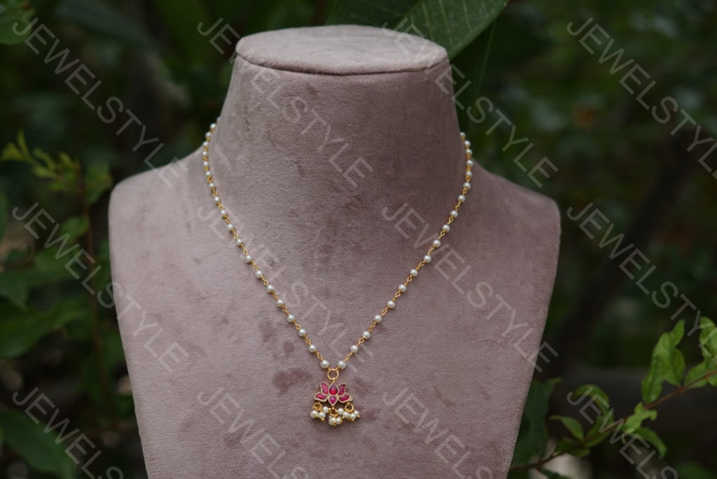 Kundan pendant chain (Preorder) 4-1356 - JEWELSTYLE