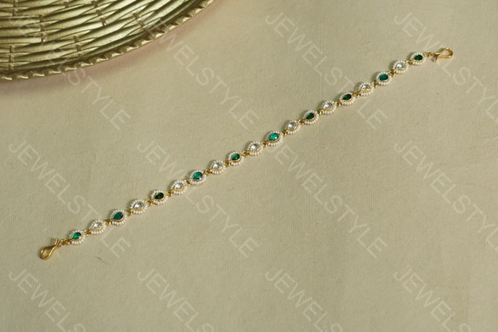 Green Kundan sispatti( 5-45) - JEWELSTYLE
