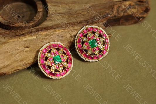Kundan studs(1-1074)(PREORDER) - JEWELSTYLE