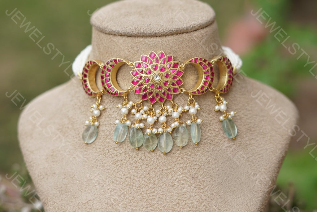 Kundan choker(4-1084)(PREORDER) - JEWELSTYLE