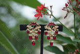 Kundan lotus earrings(1-1252)