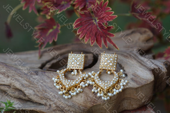 Kundan Earring (1-2508)(R)(PREORDER)