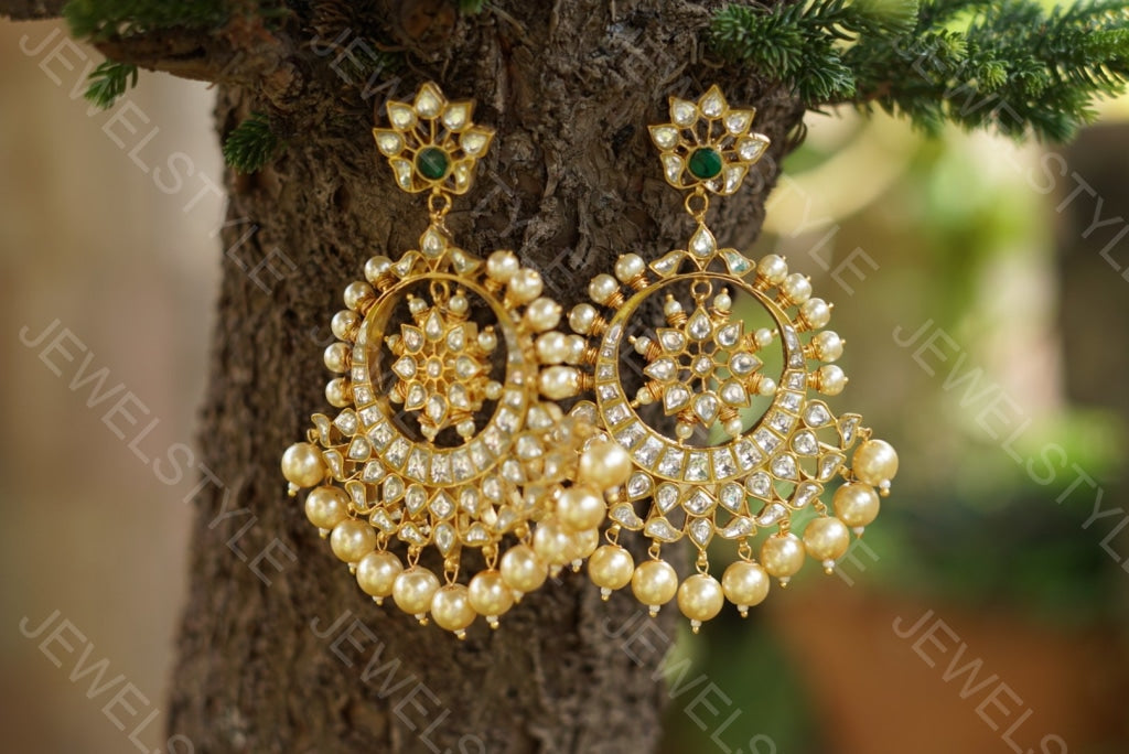 Kundan chandbali (Preoder) 1-596 - JEWELSTYLE