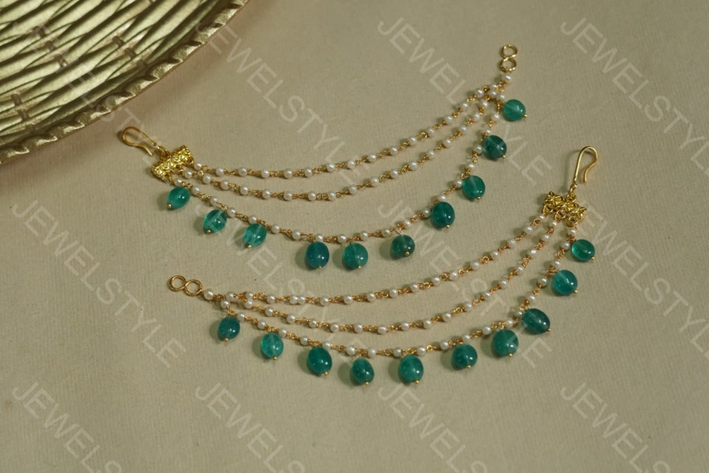 Beads Ear Chain (9-22) - JEWELSTYLE