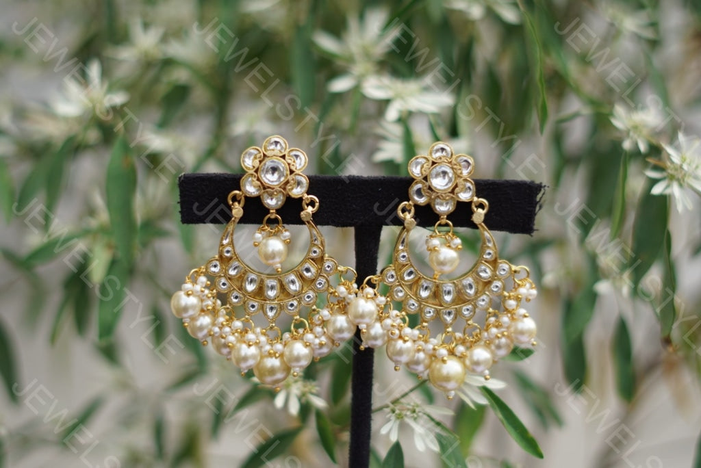 Kundan earrings(Preorder) 1-1028 - JEWELSTYLE