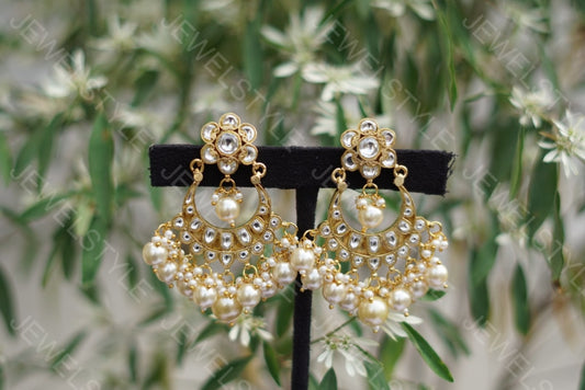 Kundan earrings(Preorder) 1-1028 - JEWELSTYLE