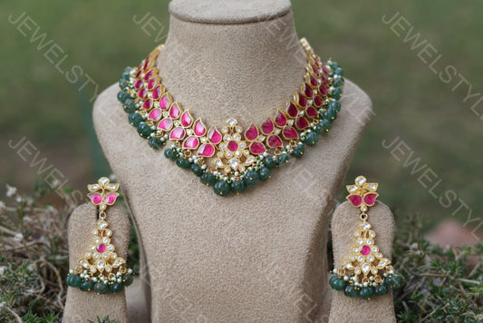 Kundan necklace set (Preorder) 4-920 - JEWELSTYLE