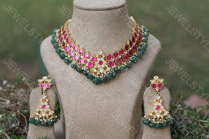 Kundan necklace set (Preorder) 4-920