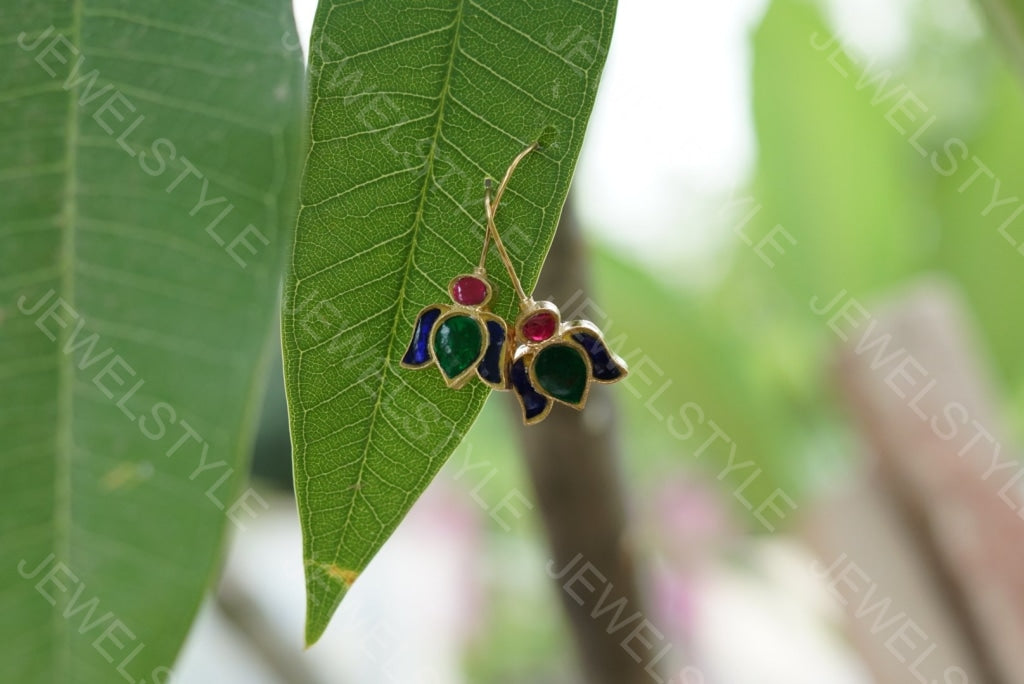 Kundan Lotus earrings(1-1167)(PREORDER) - JEWELSTYLE