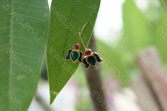 Kundan Lotus earrings(1-1167)(PREORDER) - JEWELSTYLE