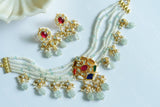 Kundan Necklace Set(4-3906)(R) (PREORDER)