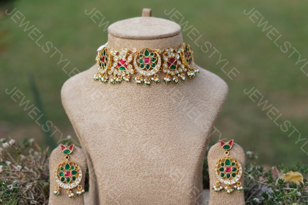 Kundan choker set( Preorder) 4-841 - JEWELSTYLE