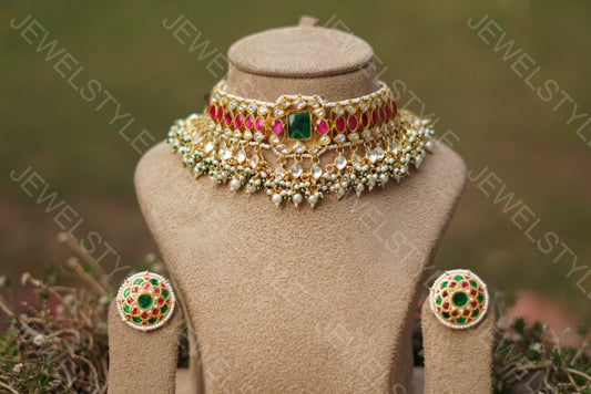 Kundan Choker set (Preorder) 4-995 - JEWELSTYLE