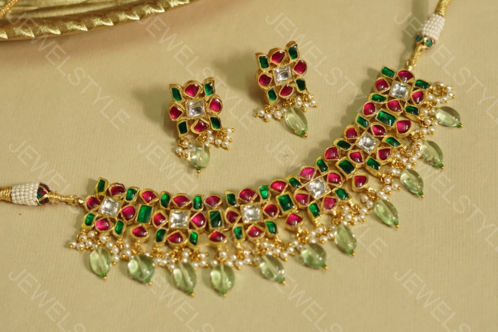 Kundan choker set(Preorder) 4-1271 - JEWELSTYLE