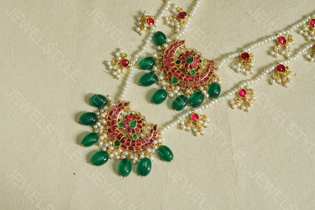 Kundan 2 line Ranihaar  Necklace (4-3959)(R)(PREORDER) - JEWELSTYLE