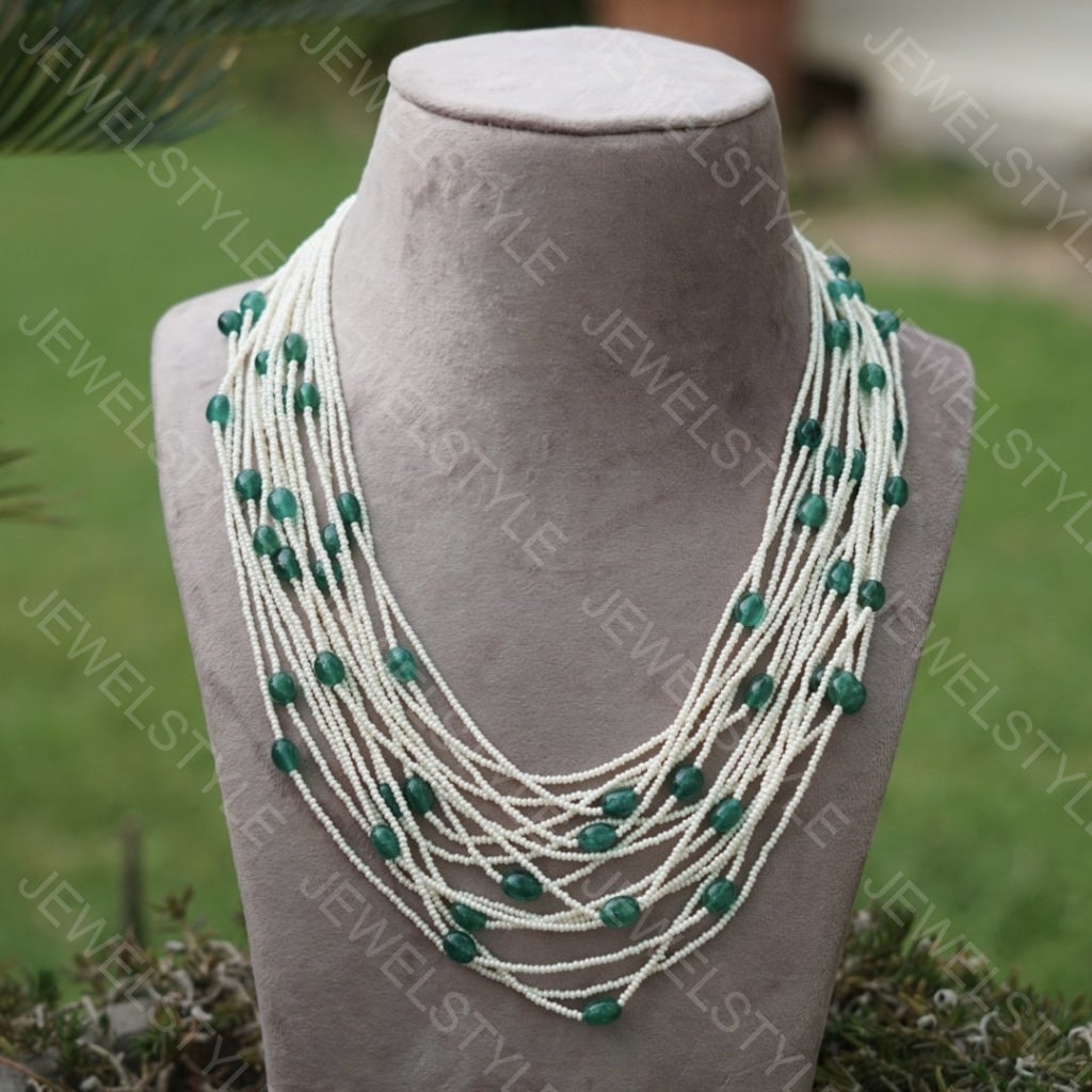 Beads Necklace (4-1491)(N) - JEWELSTYLE