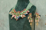 Kundan necklace set (4-5207)(R)