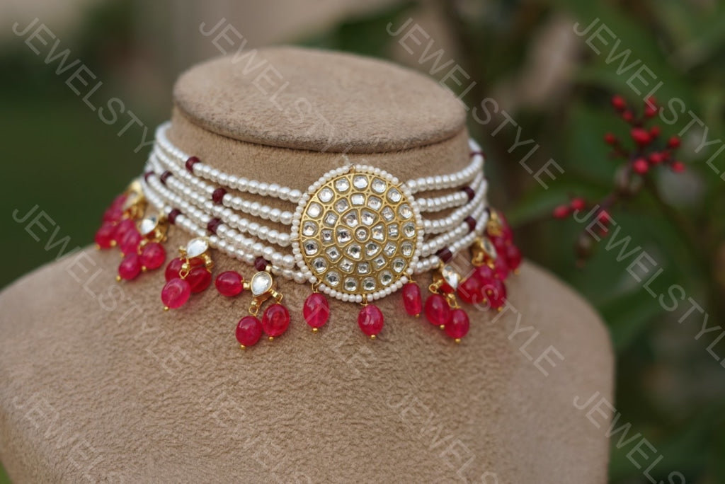 Kundan choker (Preorder) 4-1028 - JEWELSTYLE
