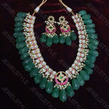 Kundan necklace set (Preorder) 4-919(R)