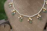 Pearl line Kundan necklace (4-3911)(N)(offer price)