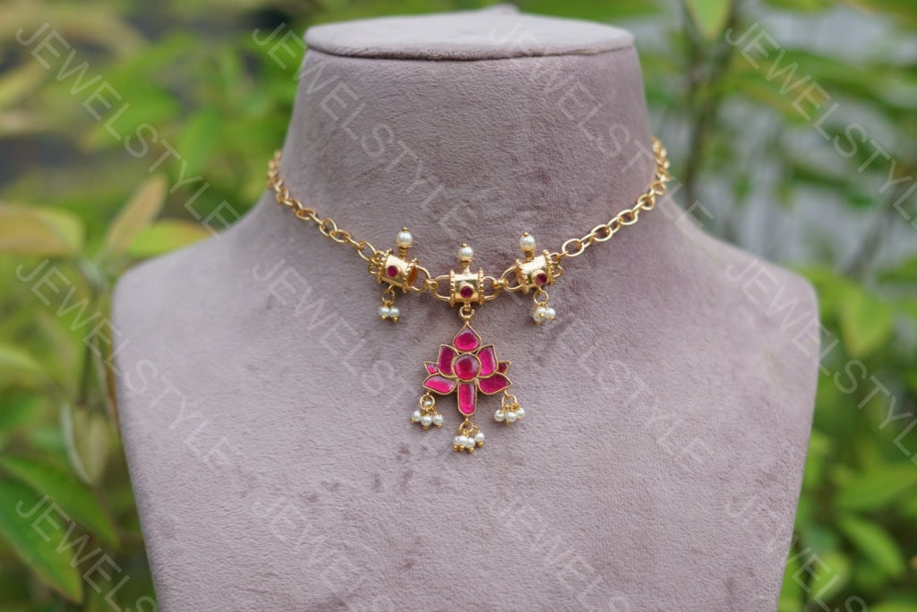 Kundan Pendant chain (4-2075)(Preorder)