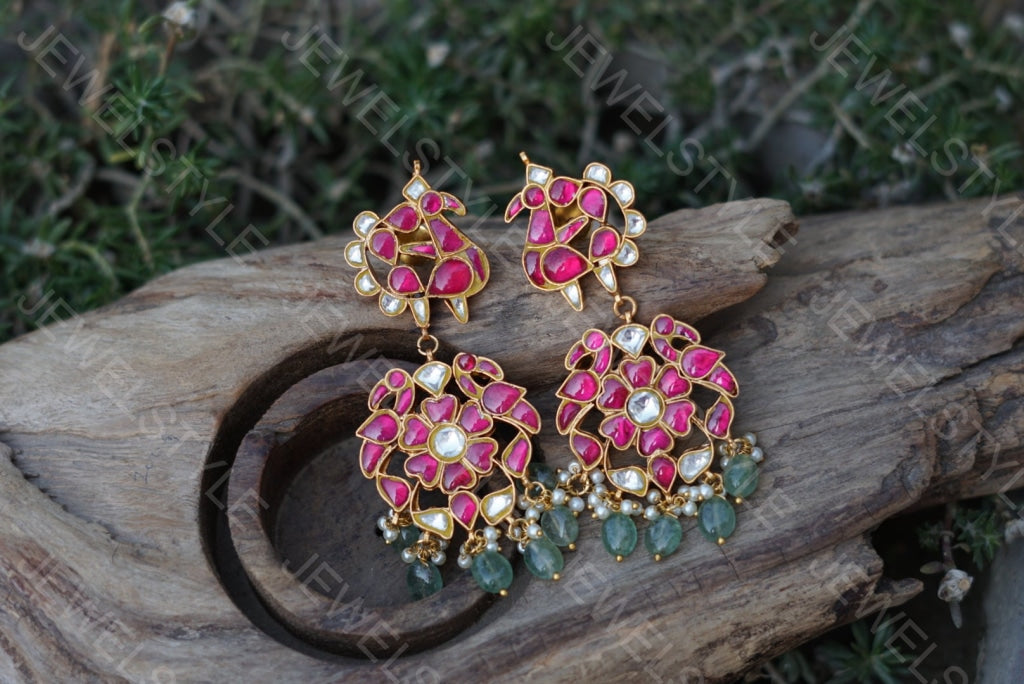 Kundan Earrings (1-1501)(PREORDER) - JEWELSTYLE